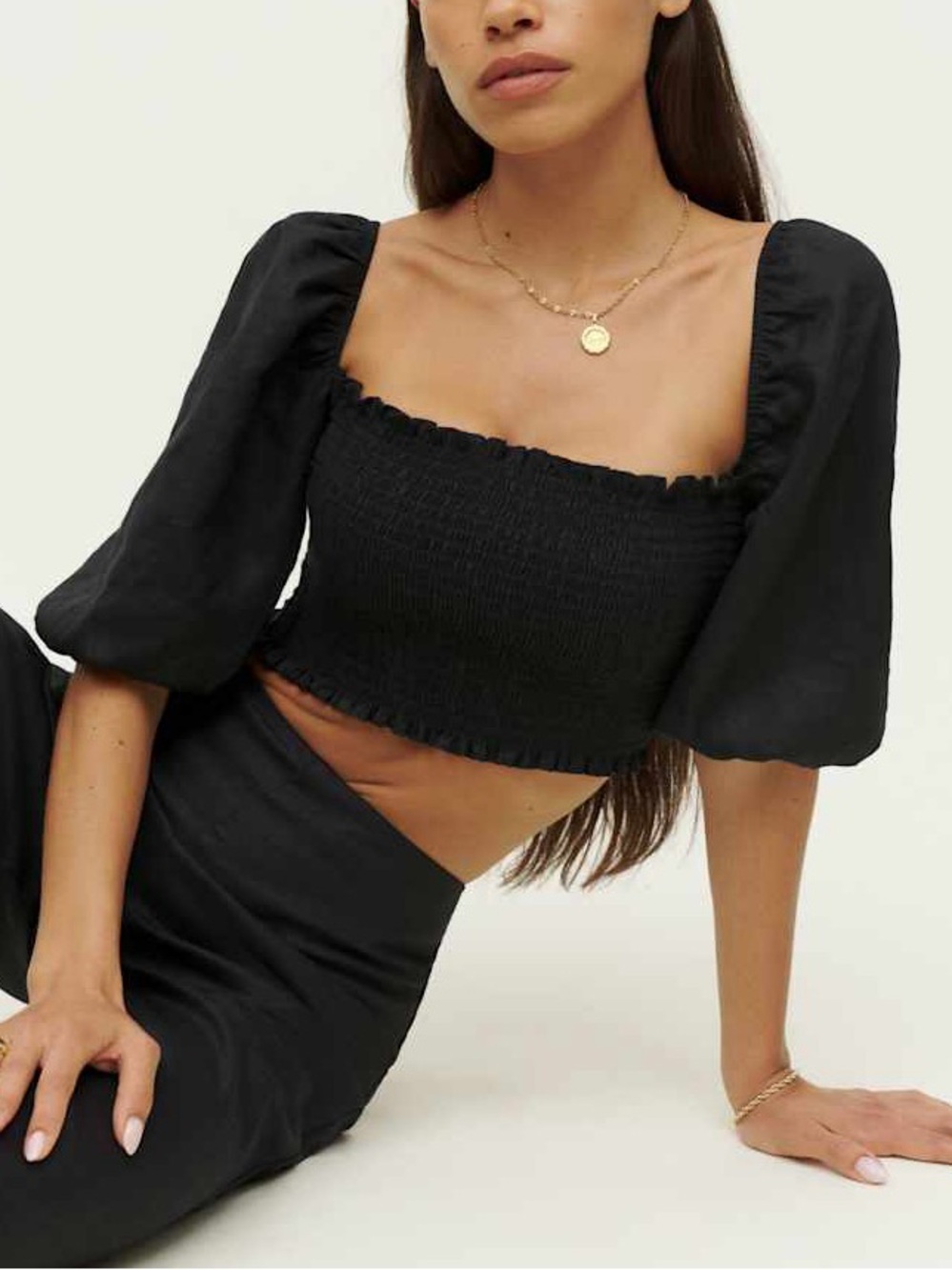 Reformation Scarlett Linen Top Size 2